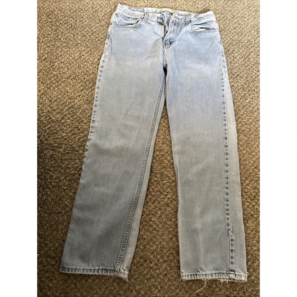 Y2K 2008 Levi's 505 Mens Regular Fit Jeans 32X32 Light Blue Wash Pre Owned